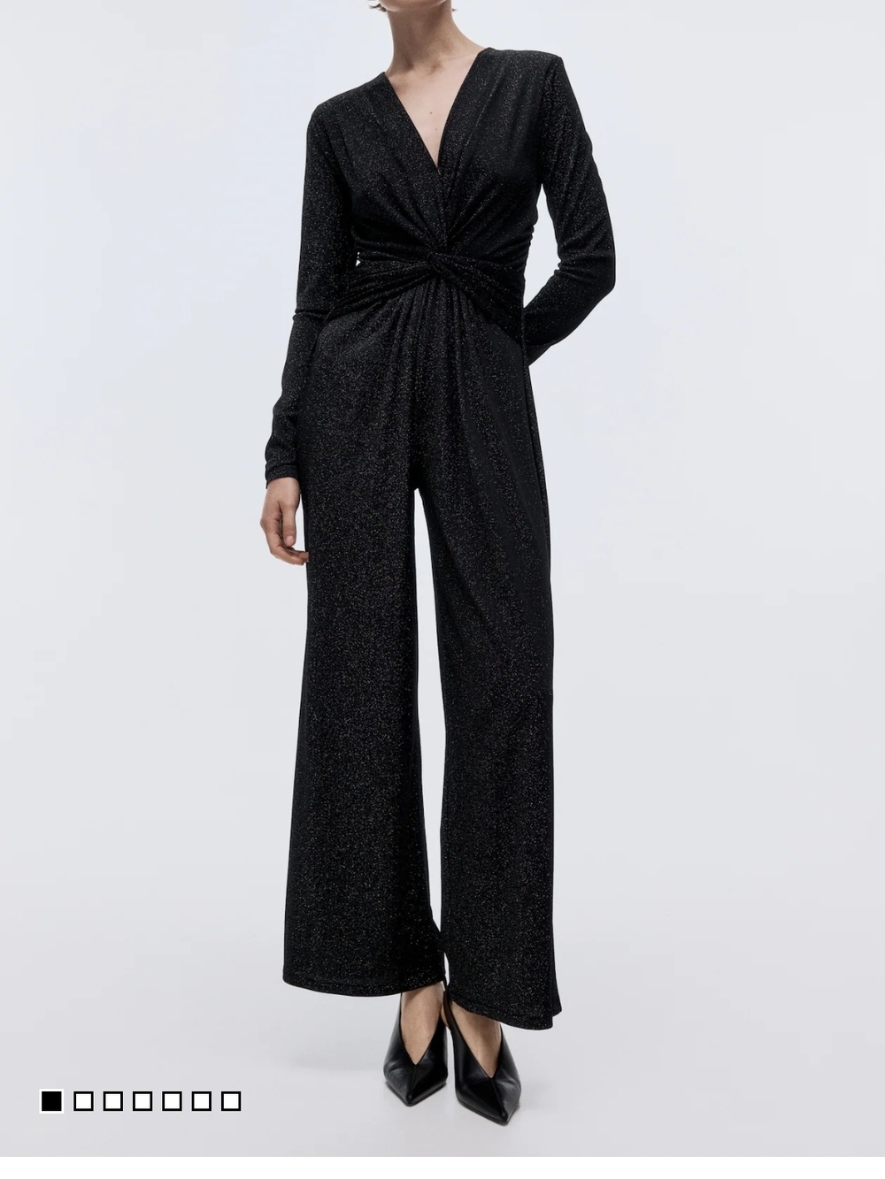H&M Black Glittery Jumpsuit